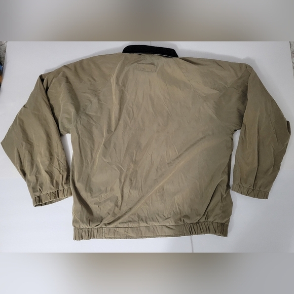 Cherokee Mens Khaki Worker Farmcore Chore Fleece Lined Rustic Bomber Jacket - Picture 2 of 11